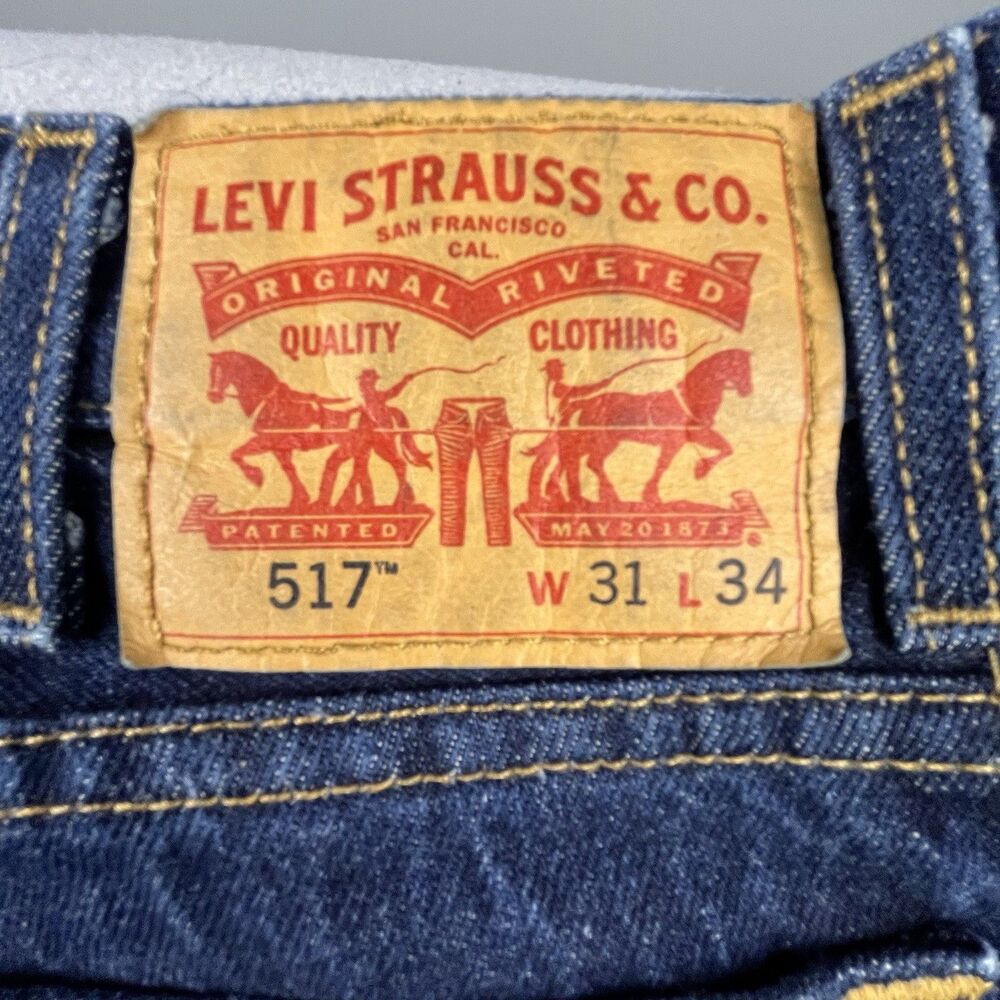 Levi’s 517 Bootcut Jeans Mens 31x34 Blue Denim Western Cowboy Rodeo Work